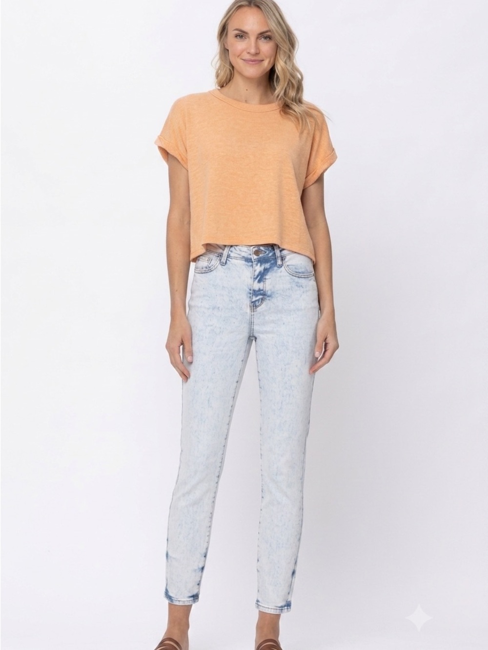 Judy Blue Pale Acid Wash Skinny Jeans 888241